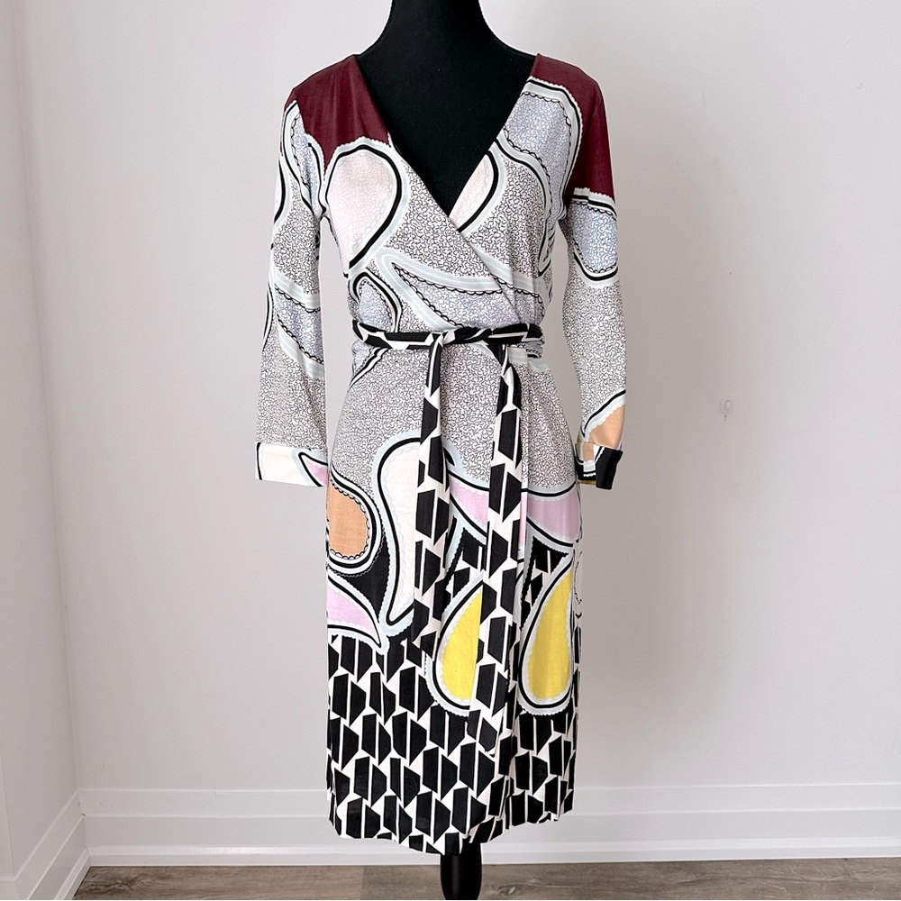 NWOT Sz 4 Diane Von Furstenberg New Julian Two Signature Silk Jersey Wrap Dress